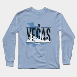 Las Vegas Skyline Design Long Sleeve T-Shirt